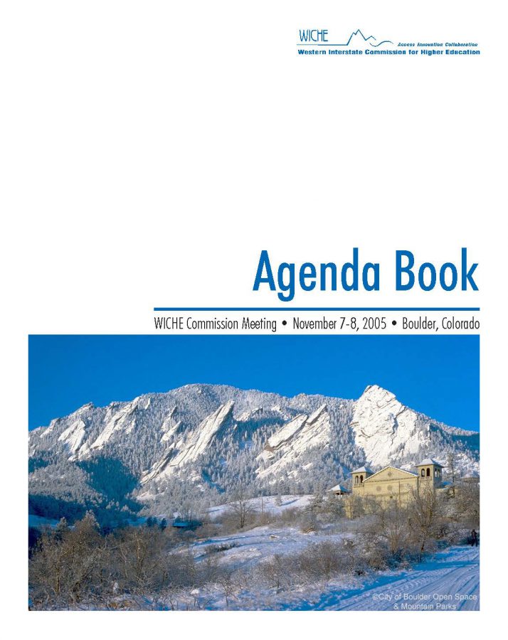 Cover art for Agenda Book: WICHE Commission Meeting, November 7-8, 2005