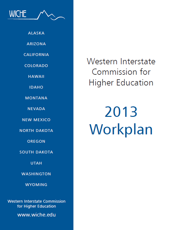 Cover art for WICHE Workplan FY 2013
