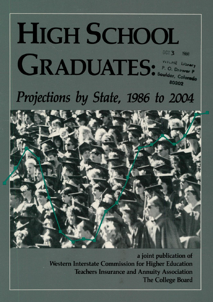 Cover art for High School Graduates: Projections by State, 1986 to 2004